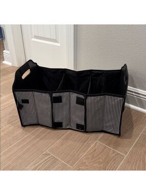 Picnic At Ascot - Houndstooth Print - Storage Organizer For Auto, Home, Picnic